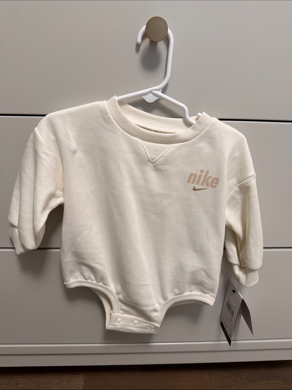 Nike Cream Infant Long-Sleeve Bodysuit